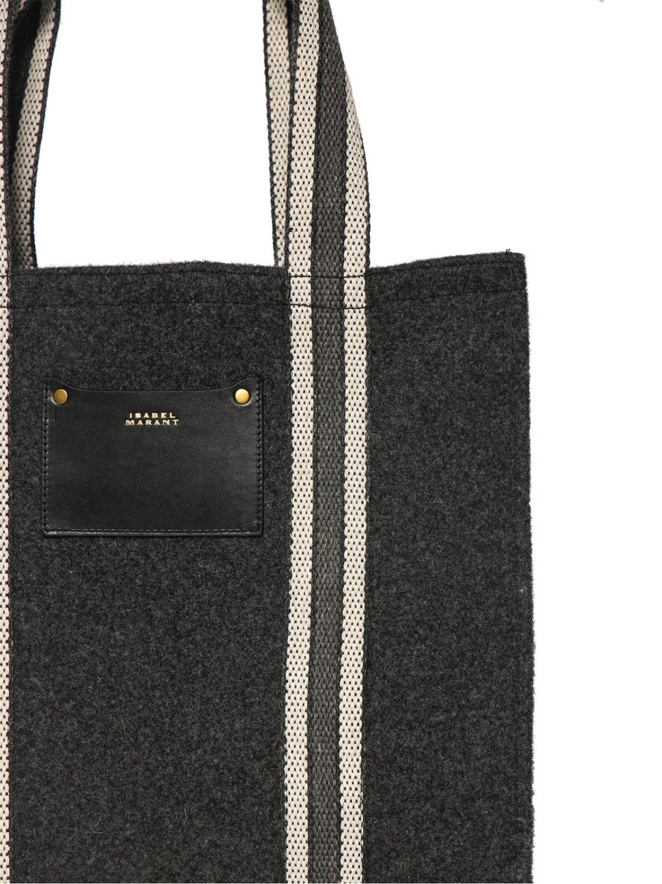 Isabel Marant Aruba Puebla Logo Patch Tote Bag Grijs
