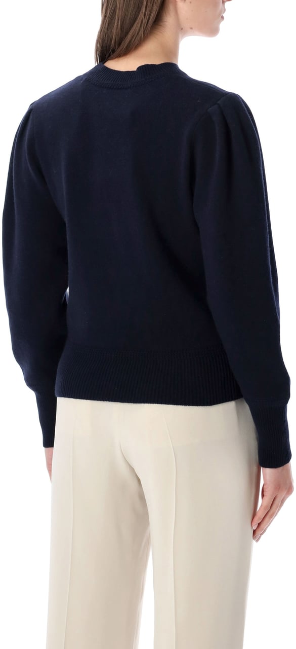 Isabel Marant Marant Étoile Kelaya wool-blend puff-sleeve sweater Blauw