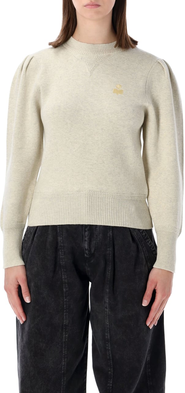 Isabel Marant Marant Étoile Kelaya wool-blend puff-sleeve sweater Grijs