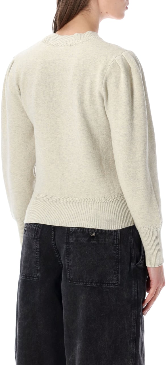 Isabel Marant Marant Étoile Kelaya wool-blend puff-sleeve sweater Grijs