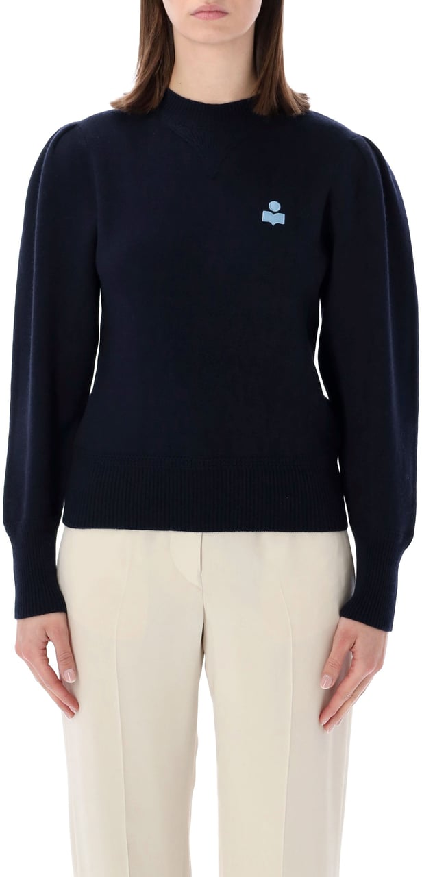 Isabel Marant Marant Étoile Kelaya wool-blend puff-sleeve sweater Blauw
