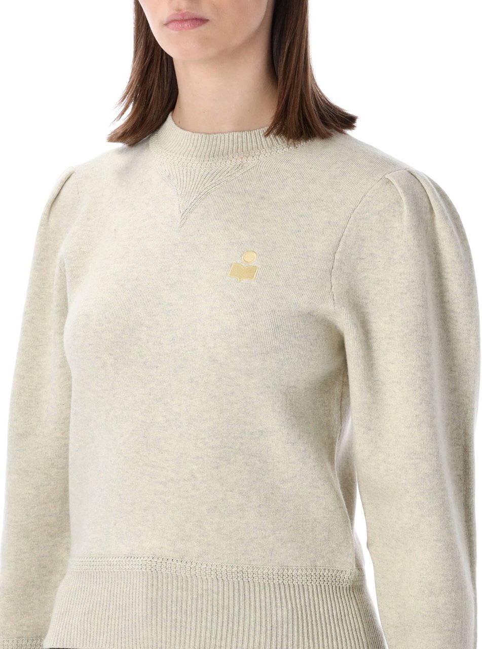 Isabel Marant Marant Étoile Kelaya wool-blend puff-sleeve sweater Grijs