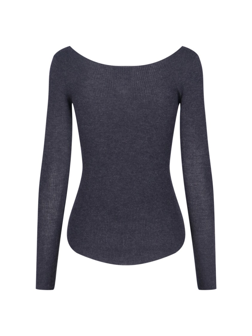 Isabel Marant Cashmere-Silk Knit Top – Black Grijs