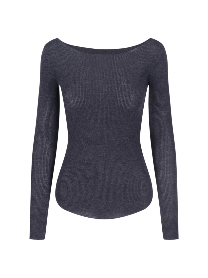 Isabel Marant Cashmere-Silk Knit Top – Black Grijs
