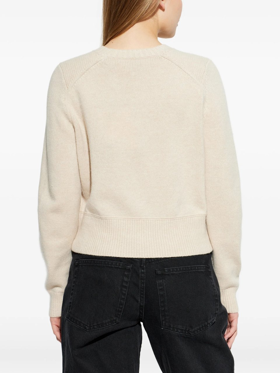 Isabel Marant Neutral Cornelia Cropped Wool Pullover Neutraal