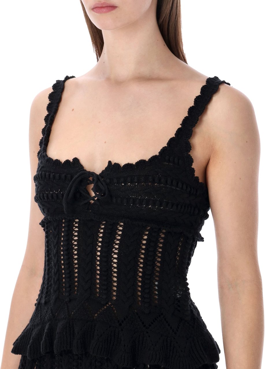 Isabel Marant Marant Étoile Neves frilly tank top Zwart