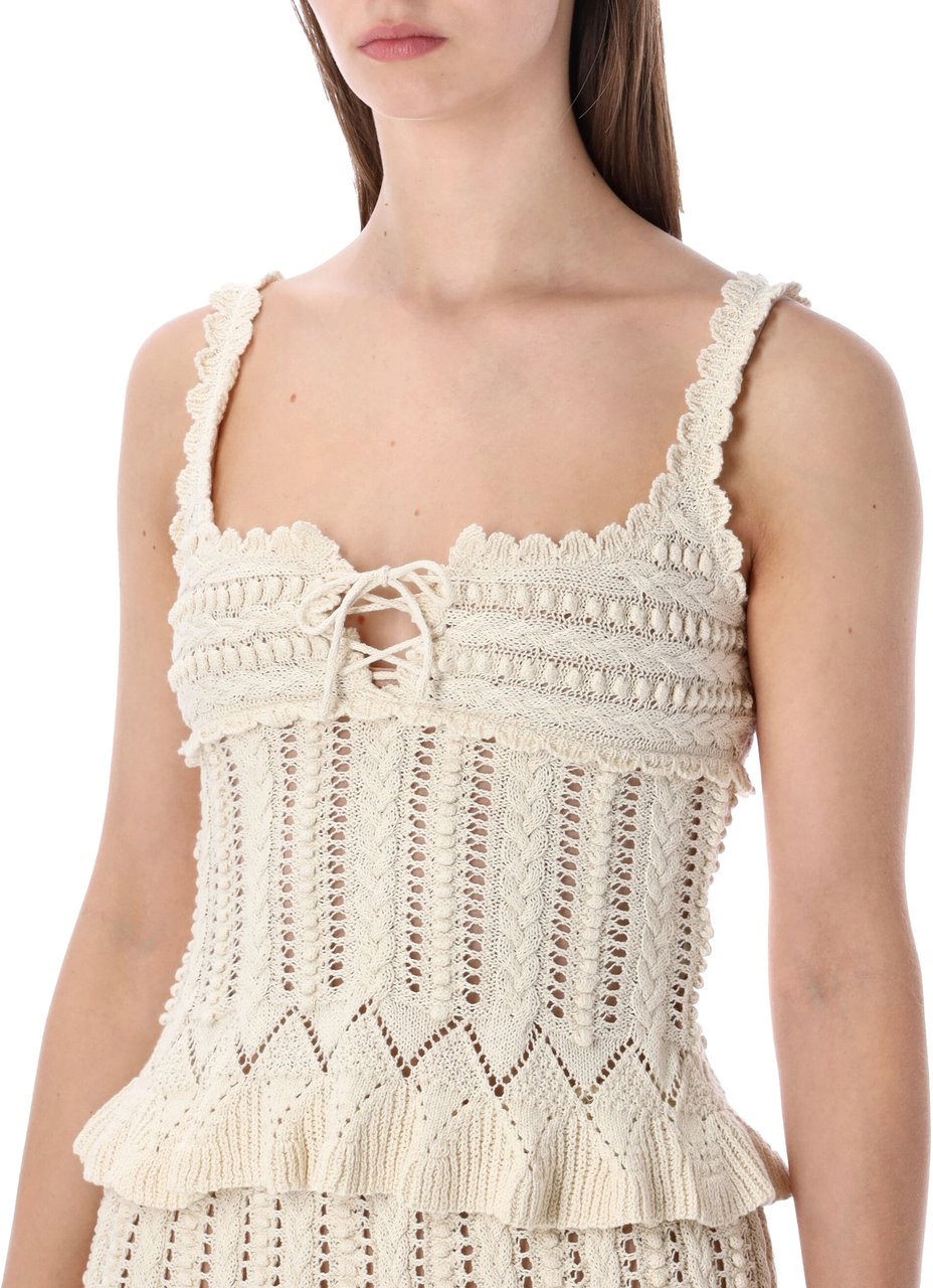 Isabel Marant Marant Étoile Neves frilly tank top Neutraal