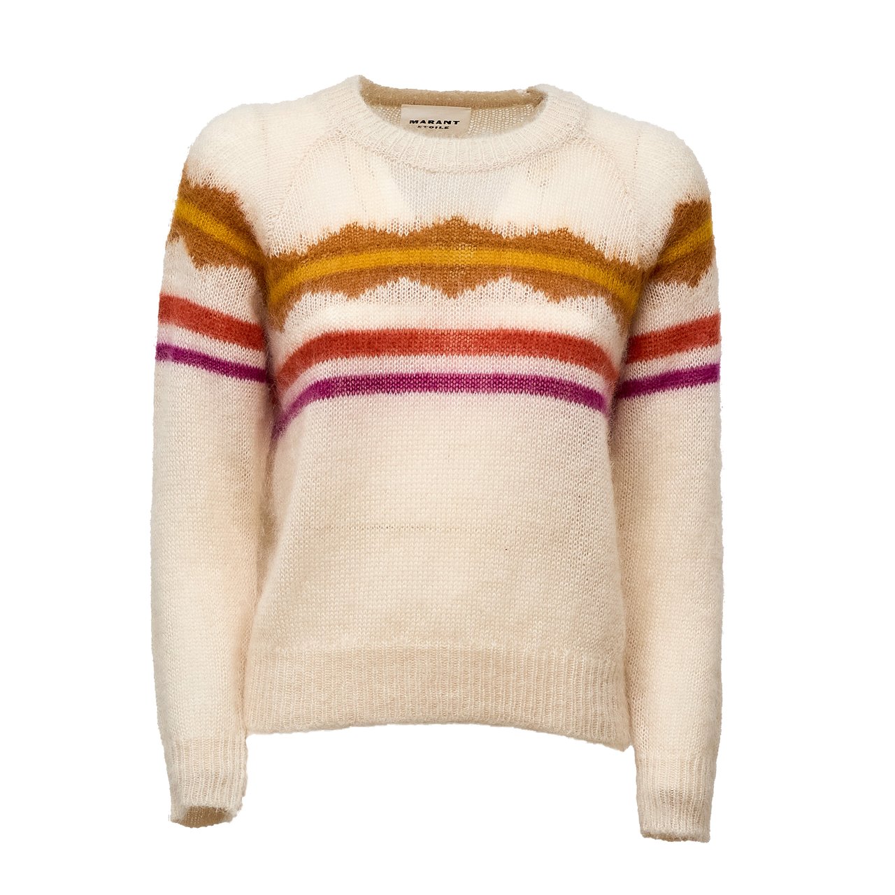 Isabel Marant Wool-Blend Monette Brushed Sweater Neutraal