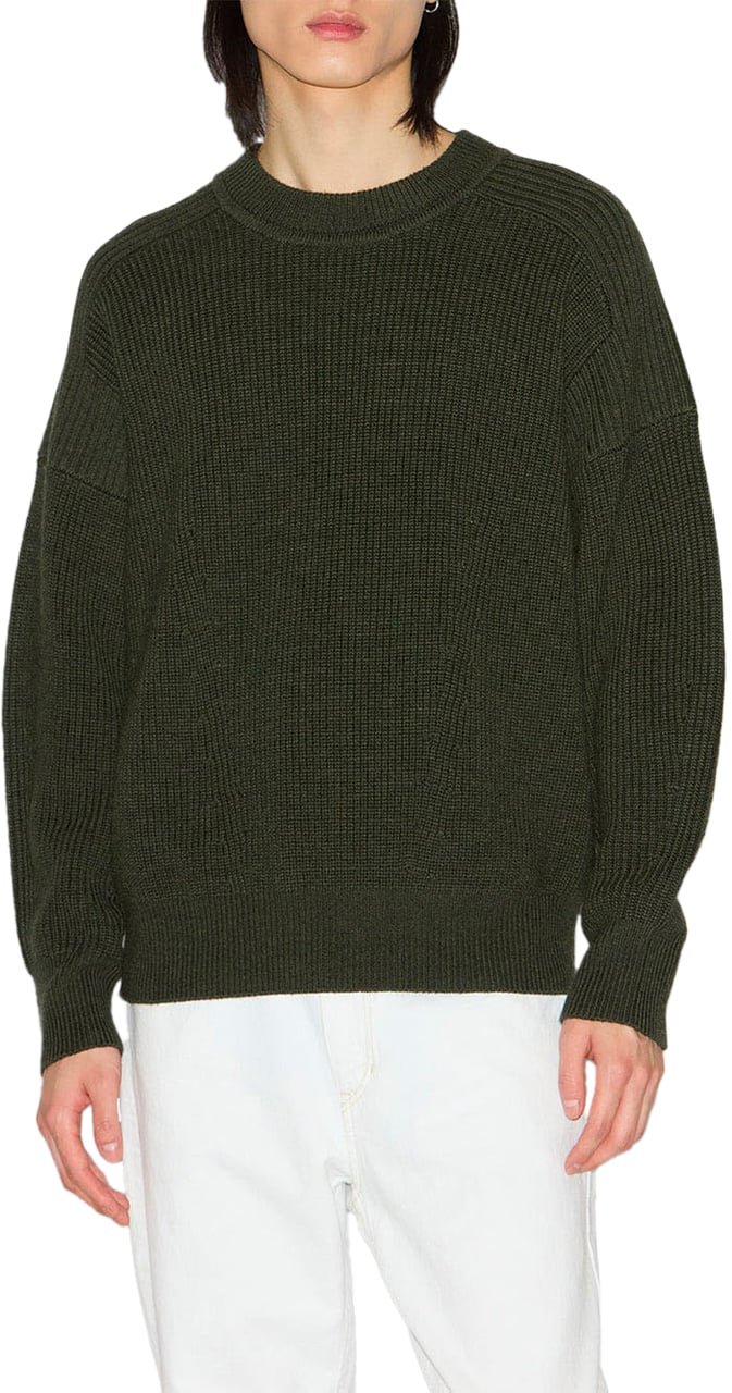 Isabel Marant pull barry en laine cotelee Groen