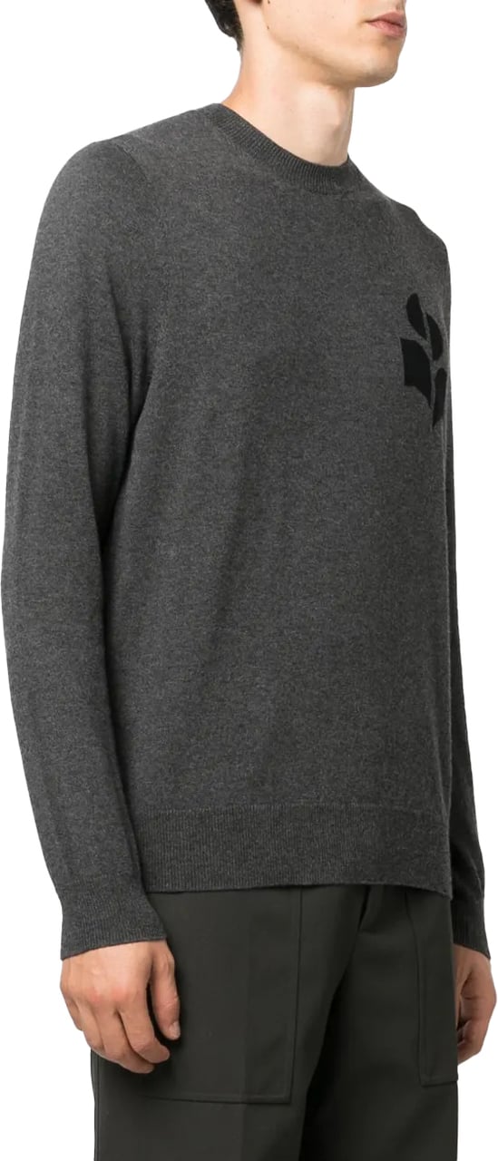 Isabel Marant pull evans a logo en intarsia Grijs
