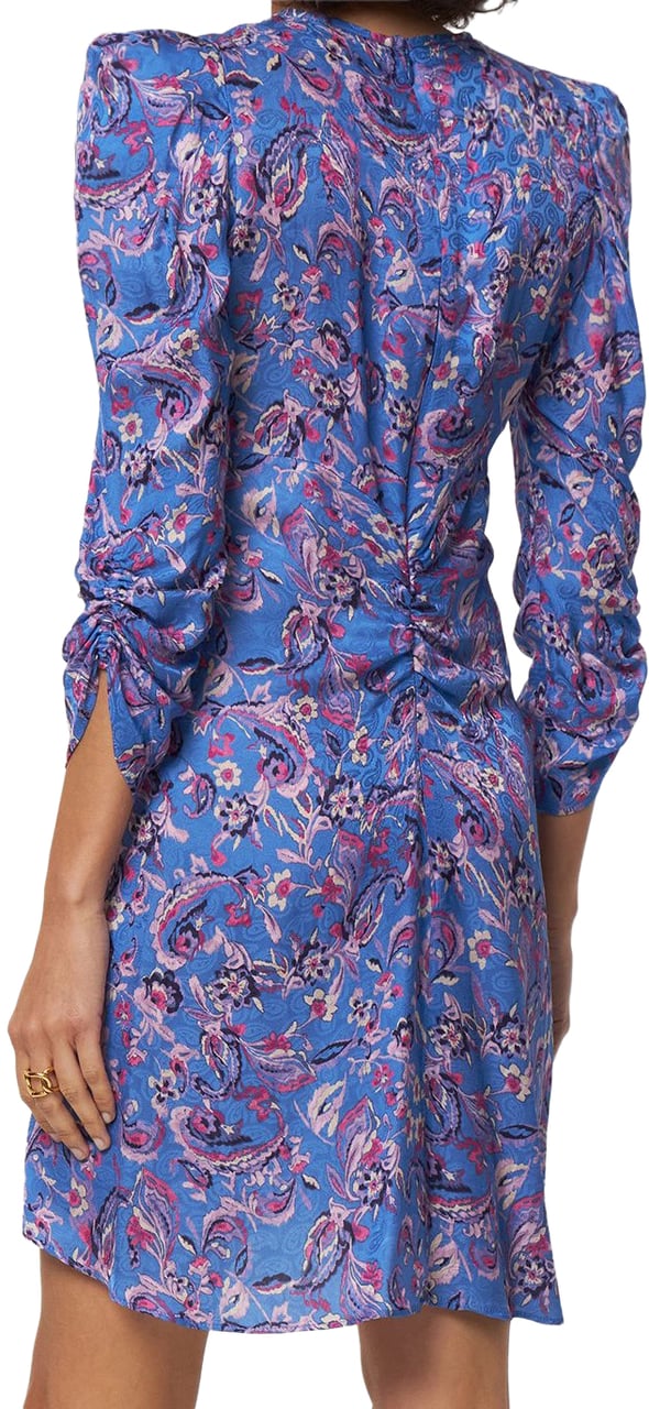 Isabel Marant Elegant floral dress in blue and purple Blauw