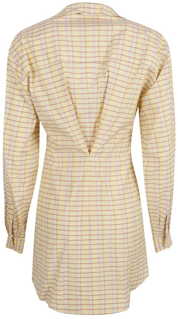 Isabel Marant Ruffled Neckline Dress With Button-Down Front Neutraal
