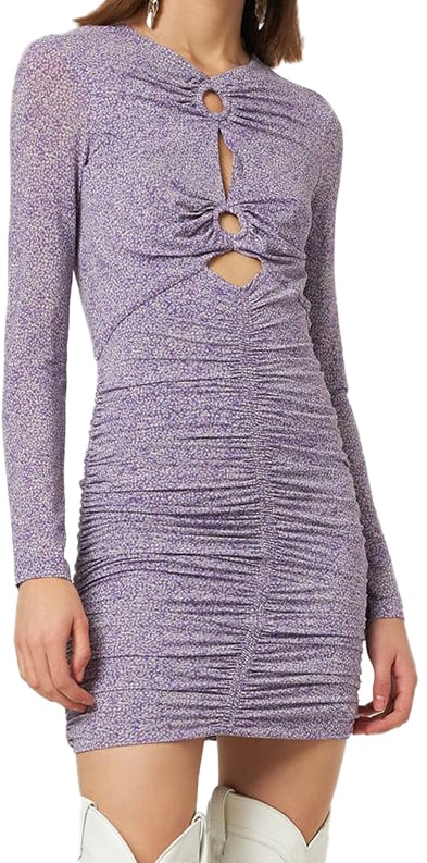 Isabel Marant Elegant purple dress with refined ruffles Paars