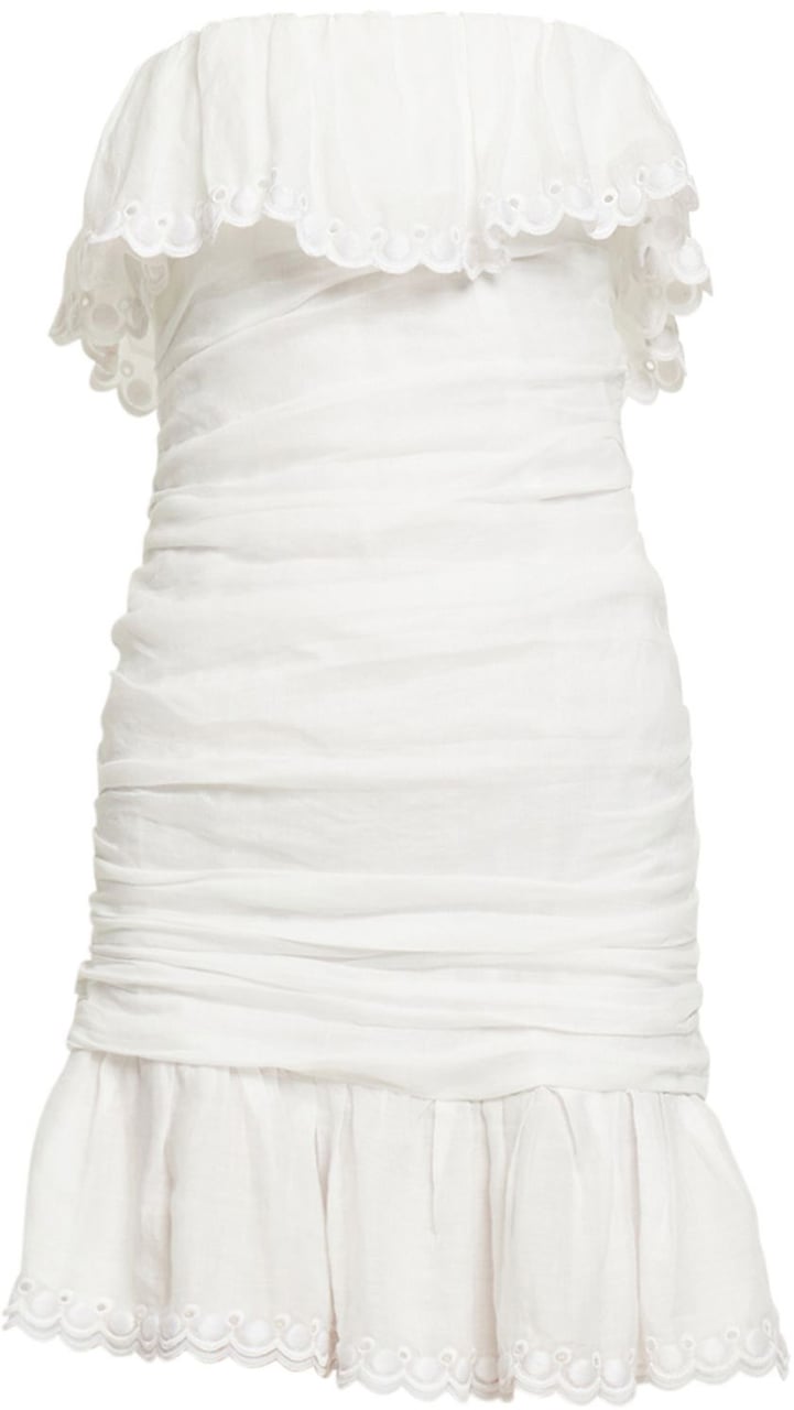 Isabel Marant White off-the-shoulder short dress with ruffle Wit