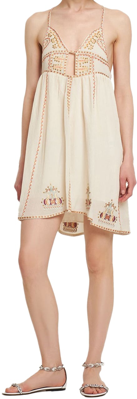 Isabel Marant Elegant Dress in Lightweight Fabric Neutraal