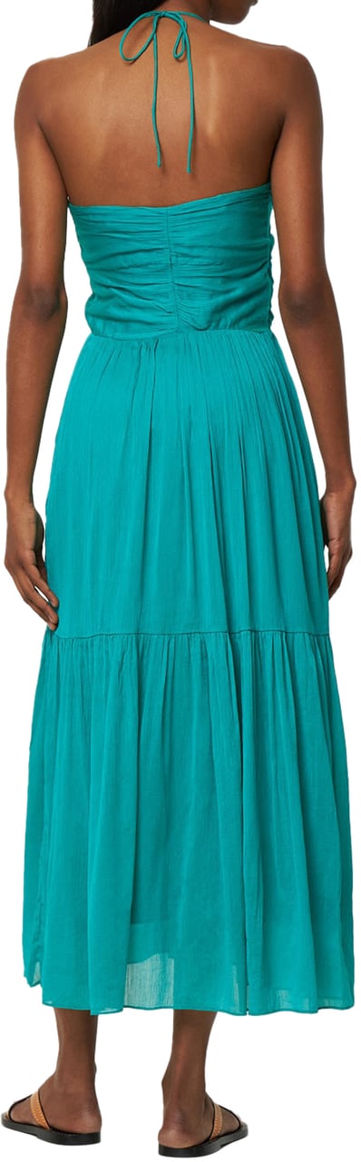 Isabel Marant Long turquoise dress with thin straps Groen