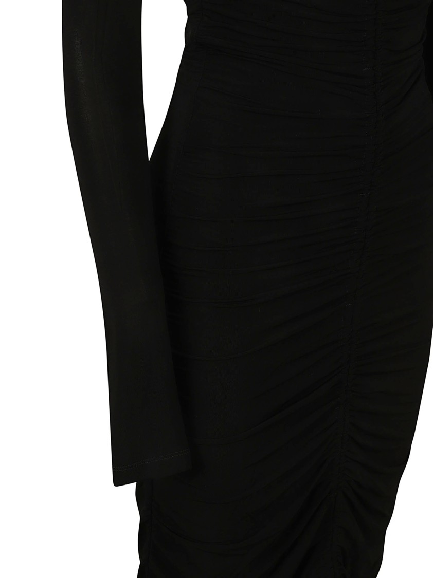 Isabel Marant Form-Fitting Black Dress With Keyhole Neckline Zwart