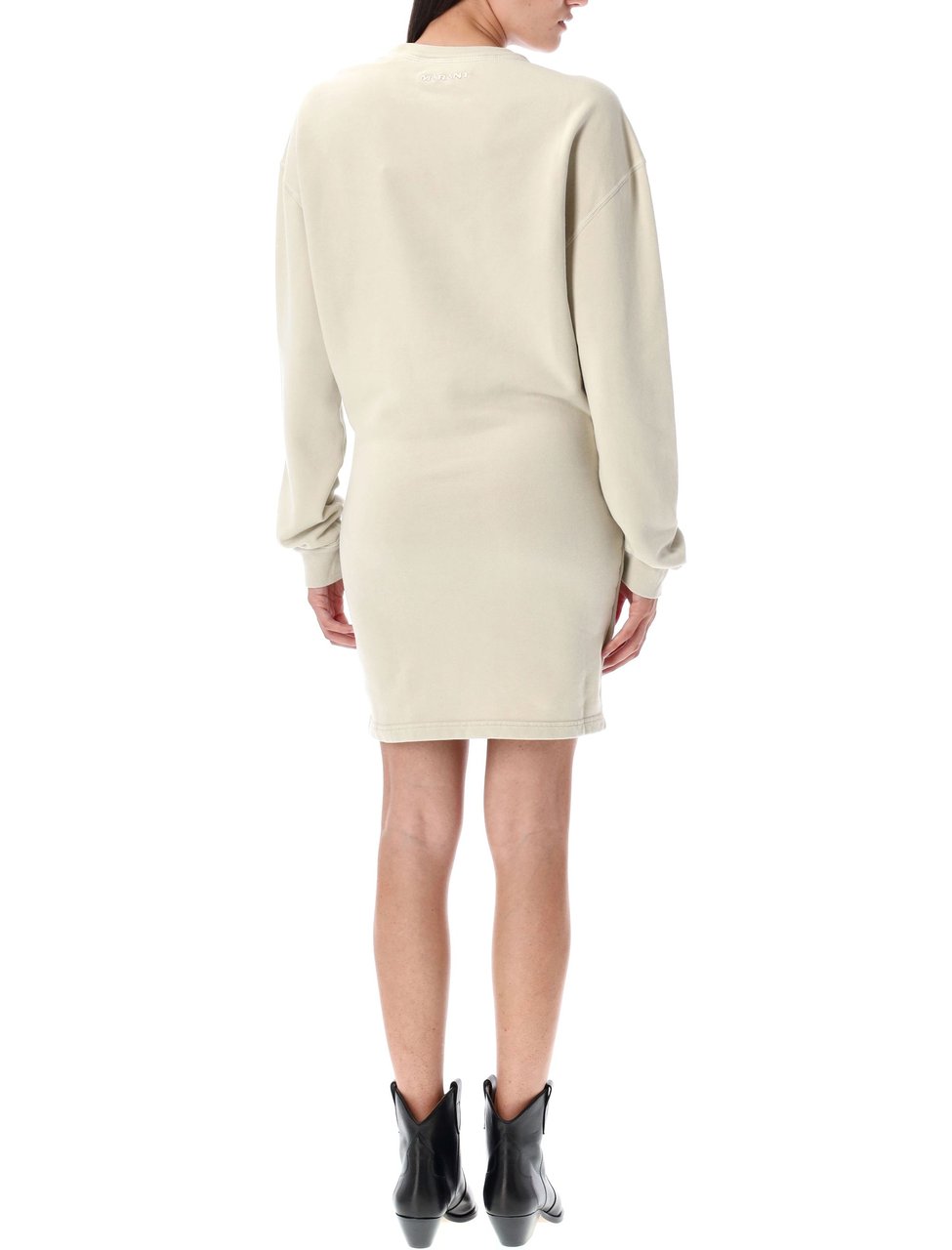 Isabel Marant Pipper Relaxed Fleece Mini Dress Neutraal