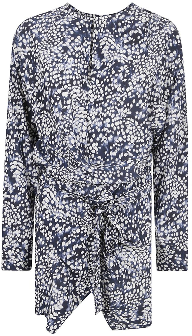 Isabel Marant Wrap Dress With Tie Waist Grijs