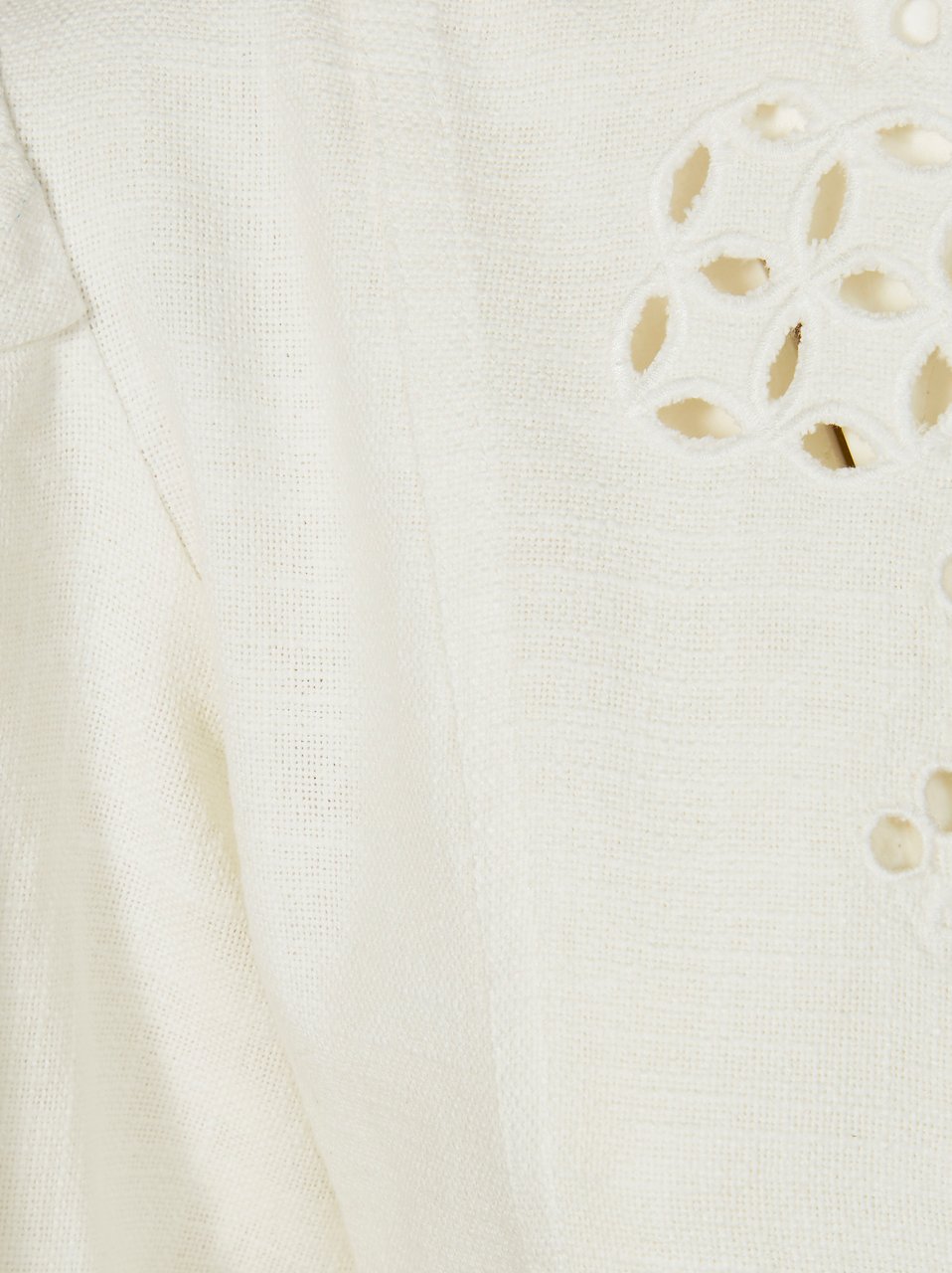 Isabel Marant Tianny Eyelet Embroidered Scalloped Day Dress Wit