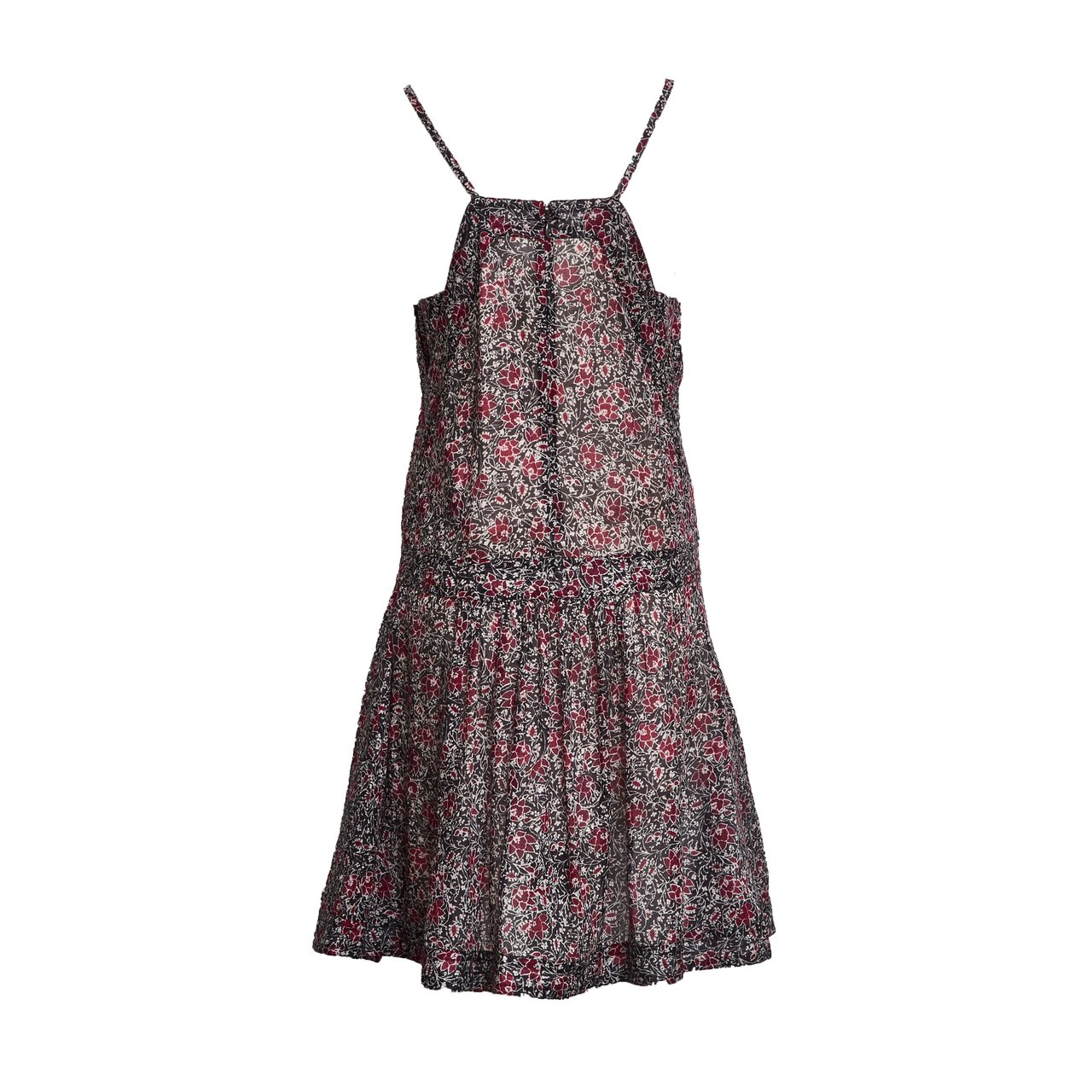 Isabel Marant Danielle Floral Voile Day Dress Grijs