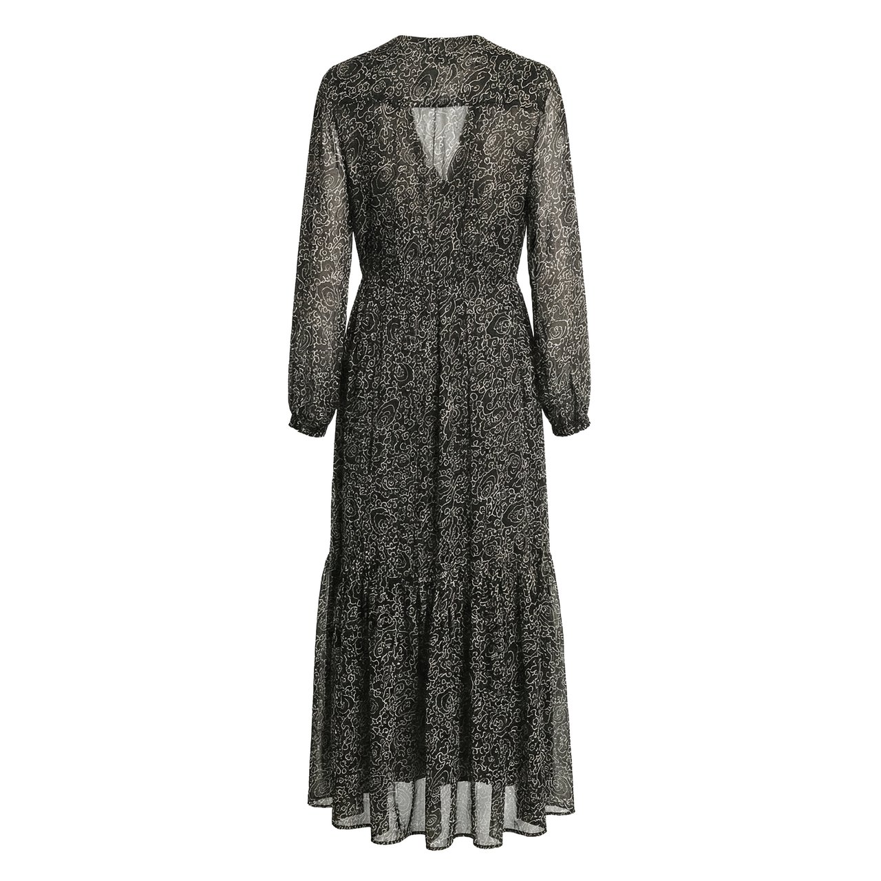 Isabel Marant Briane Printed Chiffon Maxi Dress Grijs