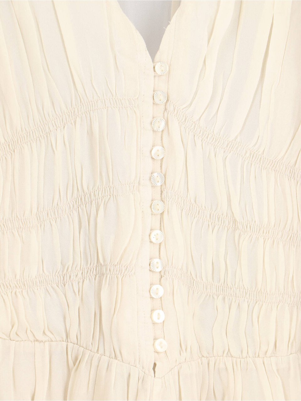 Isabel Marant Loriena Gathered Ruched Viscose Dress Wit