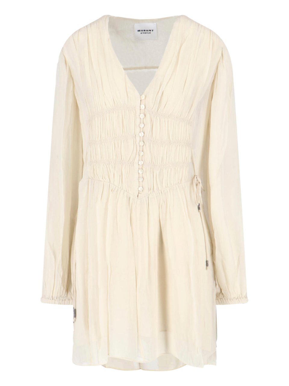 Isabel Marant Loriena Gathered Ruched Viscose Dress Wit