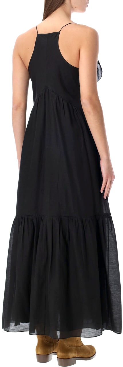Isabel Marant Marant Étoile Vasma organic cotton voile dress Zwart