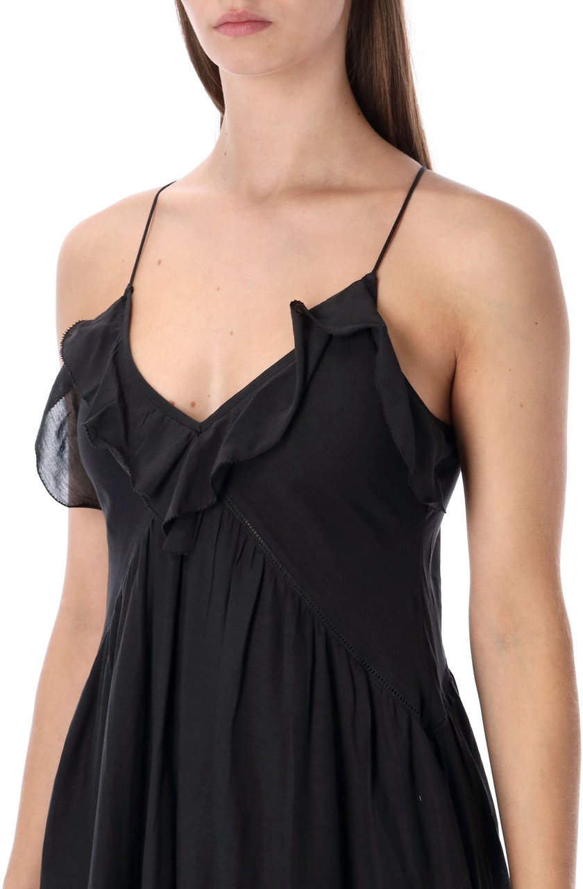 Isabel Marant Marant Étoile Vasma organic cotton voile dress Zwart