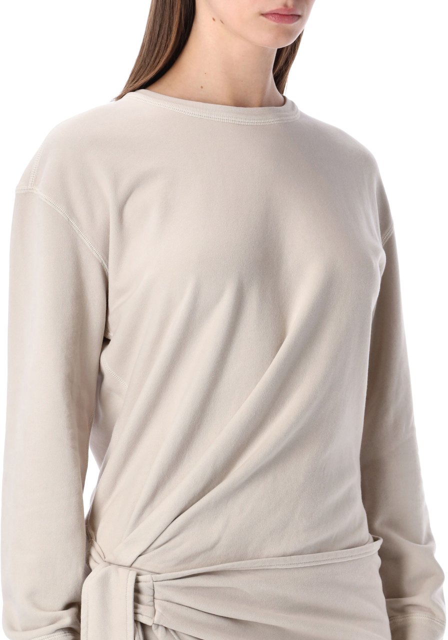 Isabel Marant Marant Étoile Zae cotton mini sweatshirt dress Beige