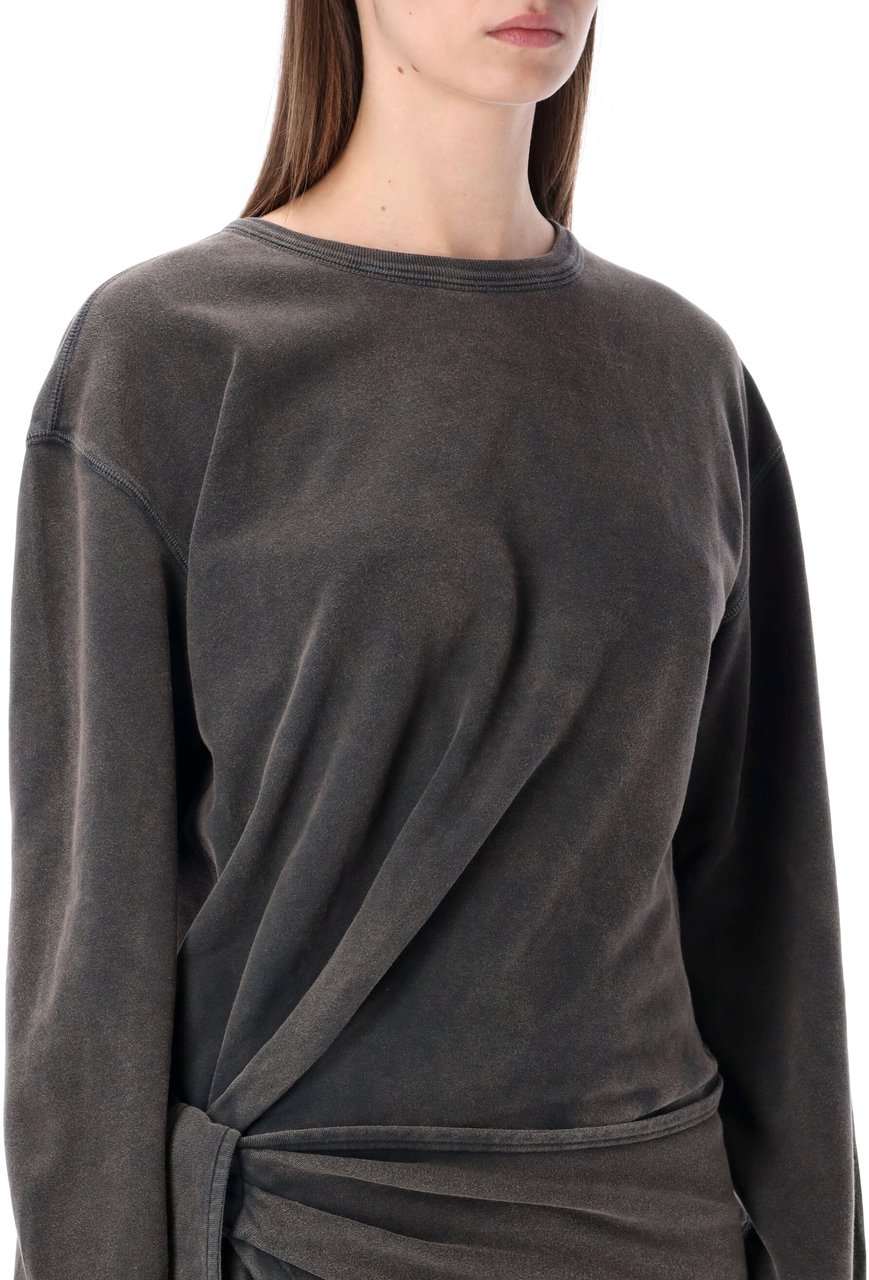 Isabel Marant Marant Étoile Zae cotton mini sweatshirt dress Zwart