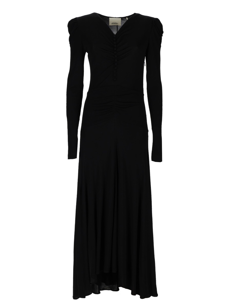 Isabel Marant 'Nejma' Black Viscose Dress Zwart