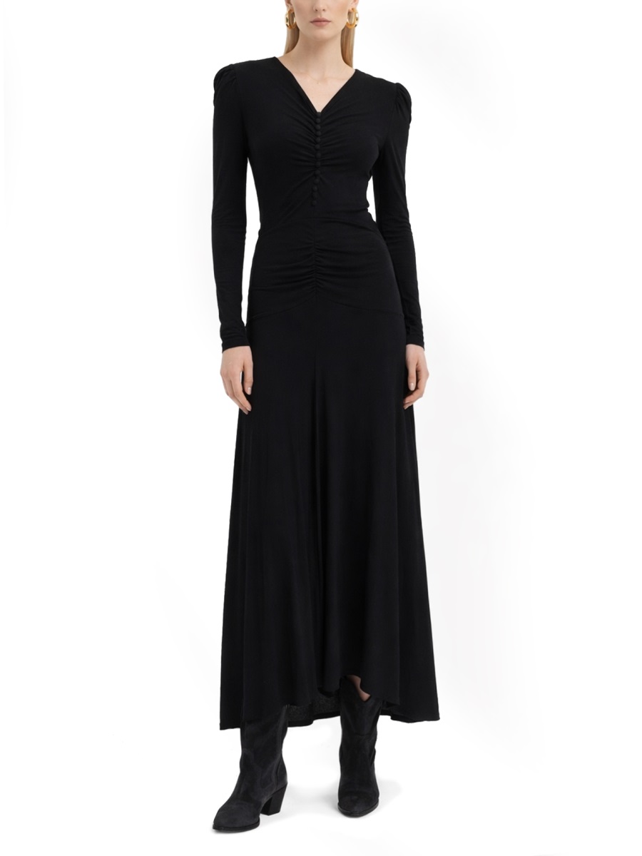 Isabel Marant 'Nejma' Black Viscose Dress Zwart