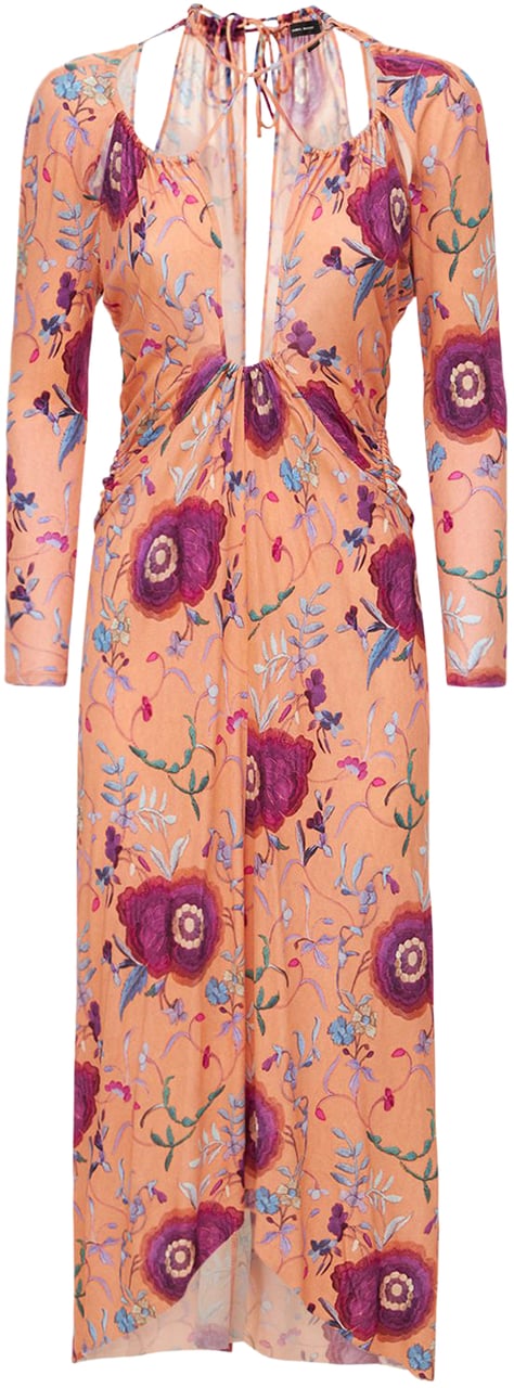 Isabel Marant Elegant long floral dress for any occasion Oranje