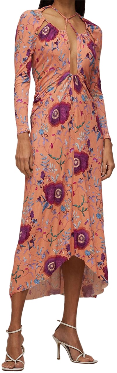 Isabel Marant Elegant long floral dress for any occasion Oranje