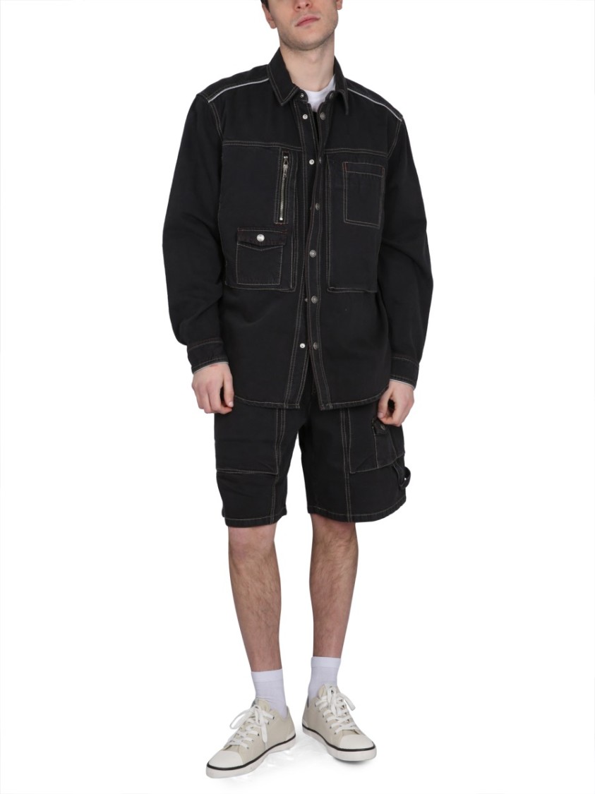 Isabel Marant Peio Denim Bermuda Shorts Zwart