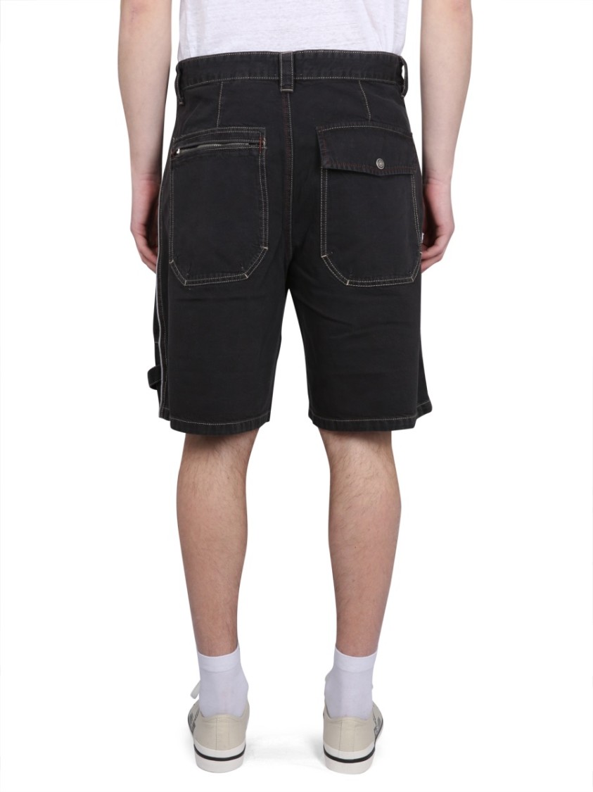 Isabel Marant Peio Denim Bermuda Shorts Zwart
