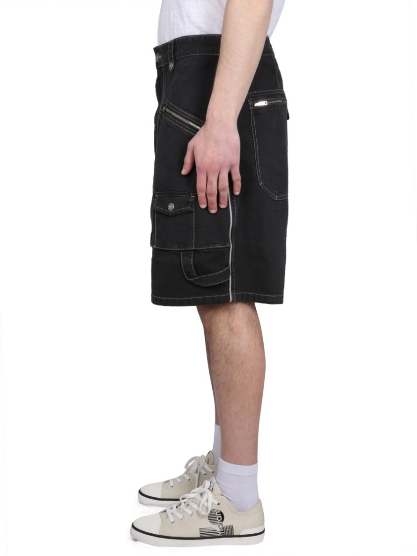 Isabel Marant Peio Denim Bermuda Shorts Zwart