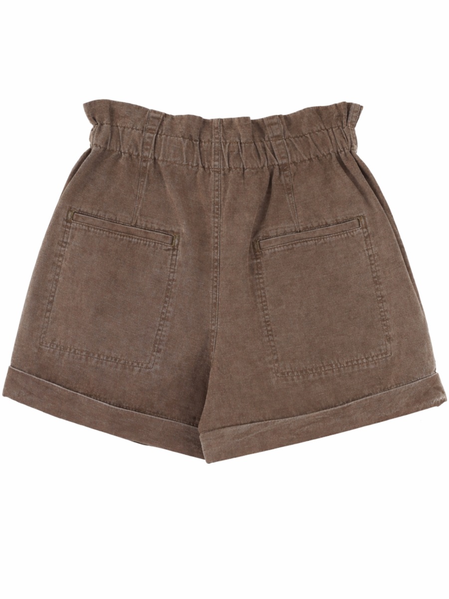 Isabel Marant Brown Nirma Cotton-Linen Shorts Bruin
