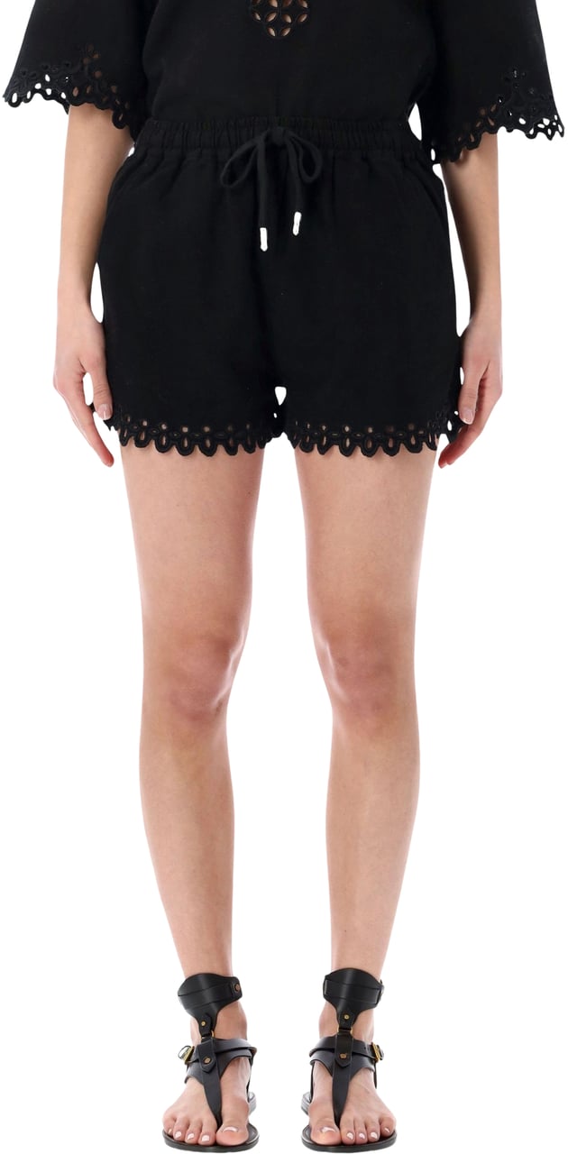 Isabel Marant Marant Étoile Balyme cotton shorts Zwart