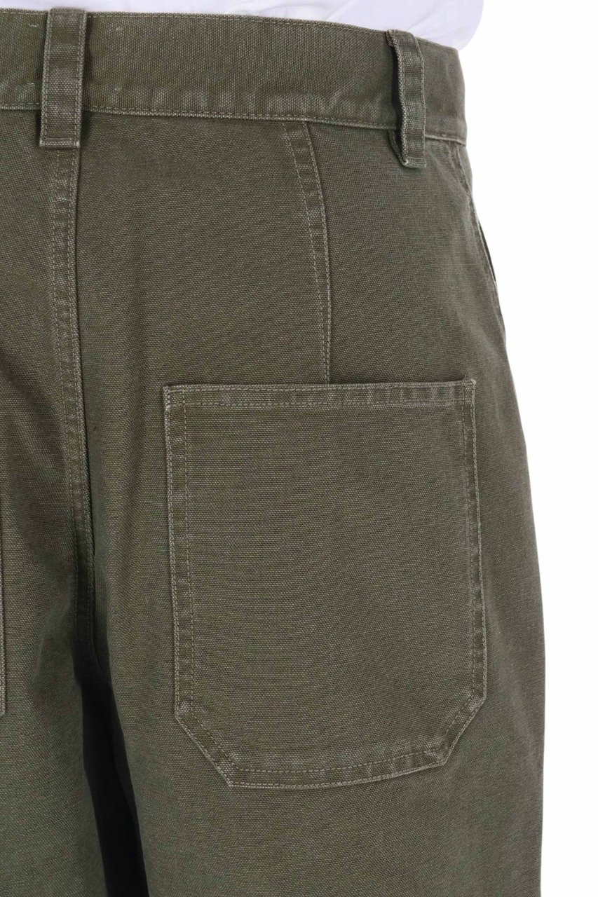 Isabel Marant Akyle Workwear Cotton Canvas Shorts Grijs