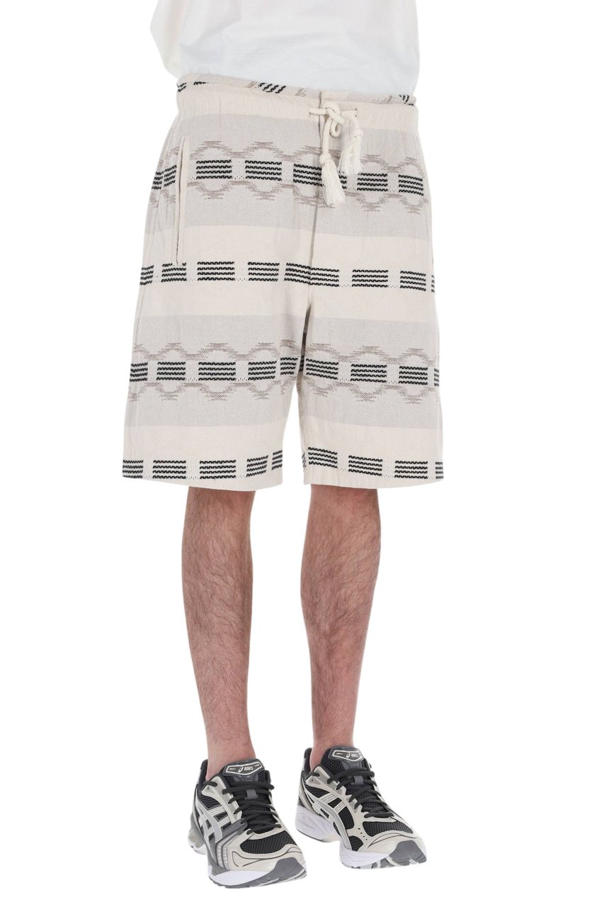 Isabel Marant Deliann Jacquard Drawstring Casual Shorts Wit