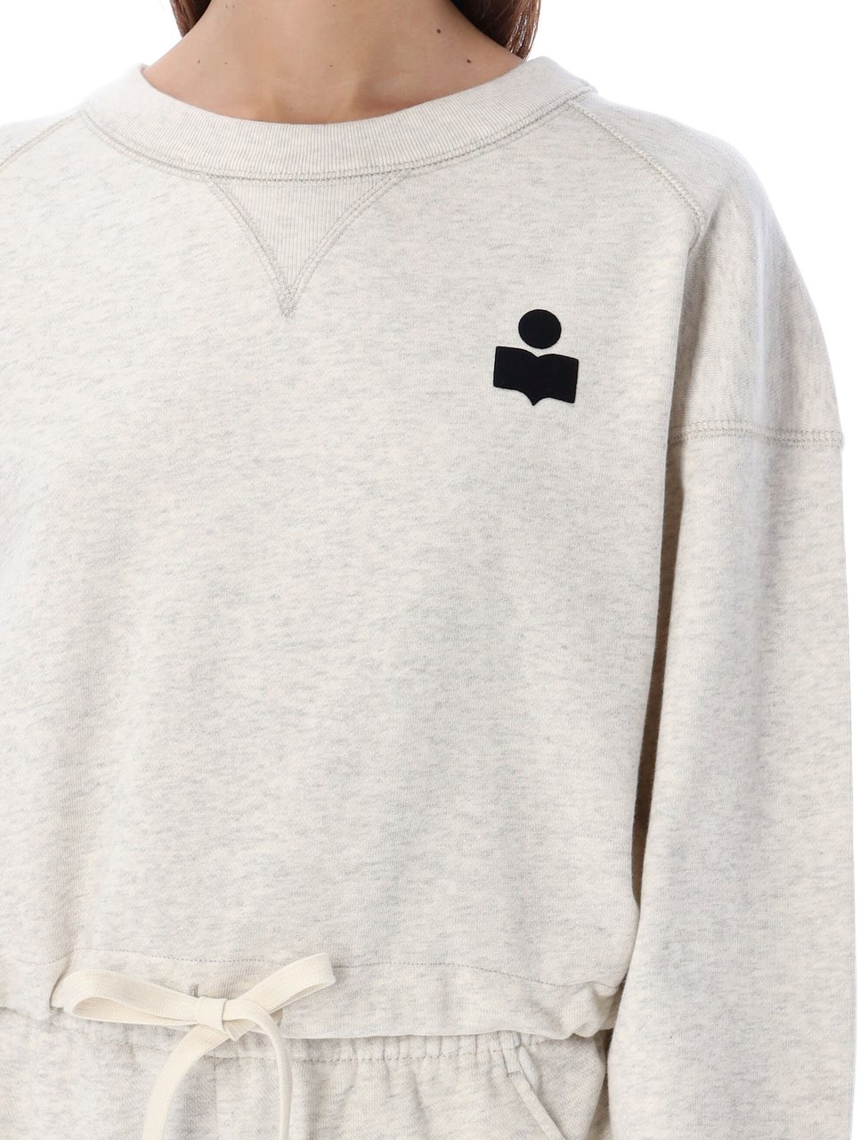 Isabel Marant Light Neutral Fleece Set with Drawstring Waist Neutraal