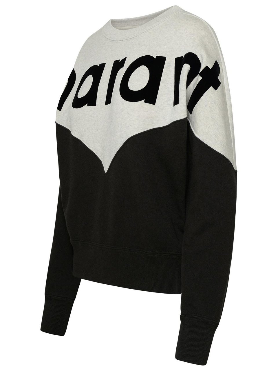 Isabel Marant Two-Color Cotton Blend Houston Sweatshirt Zwart