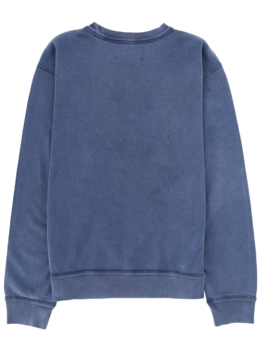 Isabel Marant Mikoy Relaxed Fit Black Logo Sweatshirt Blauw