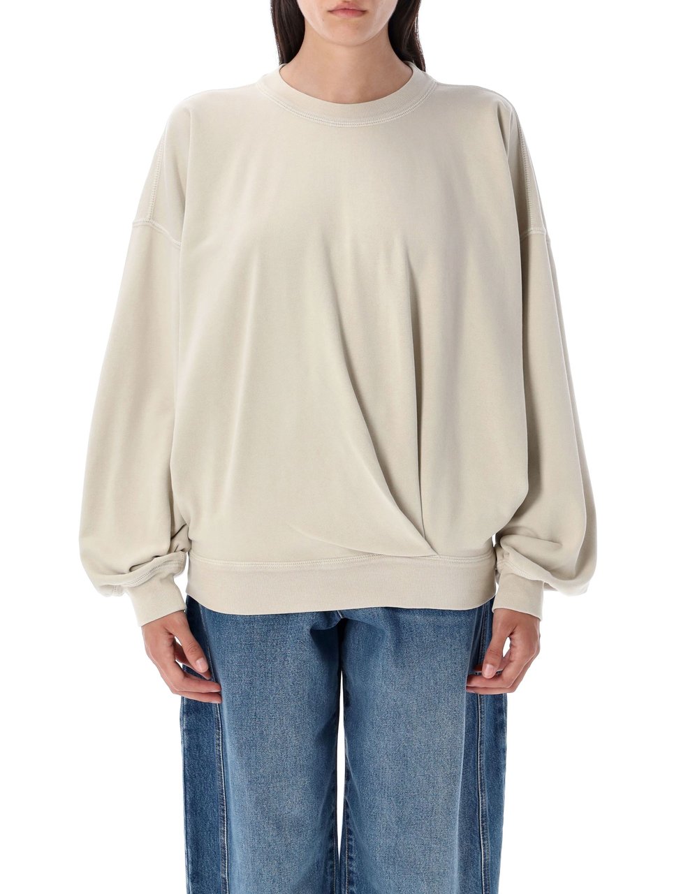 Isabel Marant Sauria Relaxed Crew Neck Sweatshirt Neutraal