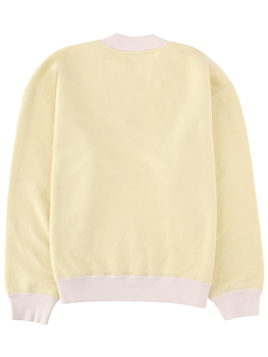 Isabel Marant Pale Yellow Cotton Mathias Sweatshirt Neutraal