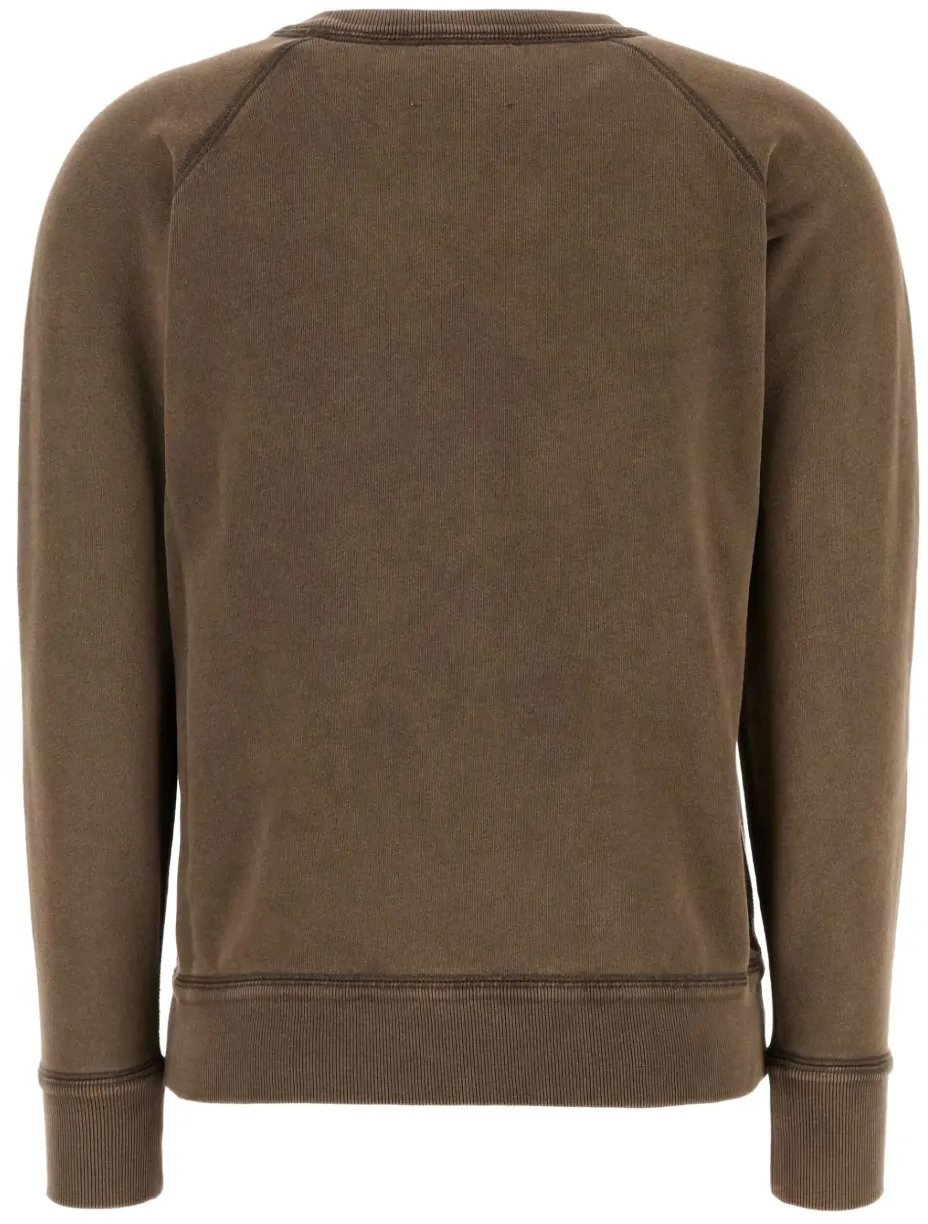 Isabel Marant sweat en coton a logo brode Bruin