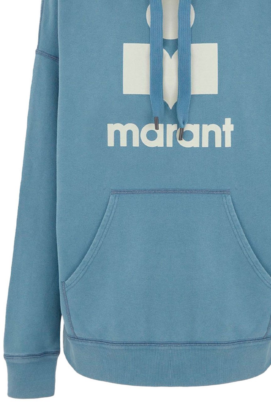 Isabel Marant sweat zip a logo Blauw